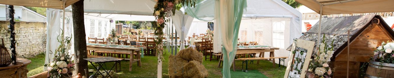organisation d'un mariage dans un jardin